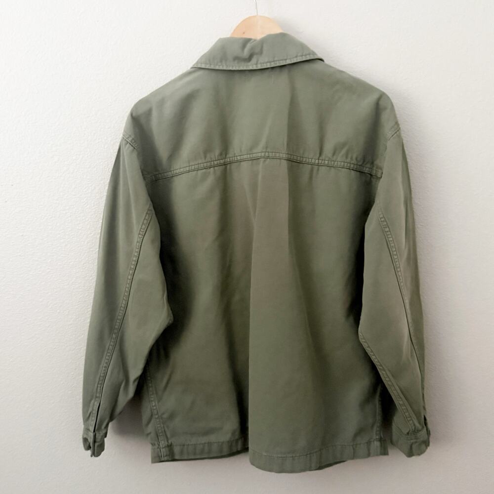 TOPSHOP x NORDSTROM | Olive Green Cargo Utility Jacket  Oversized | Medium - Picture 7 of 8